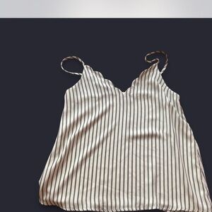 Socialite Black and White Striped Camisole